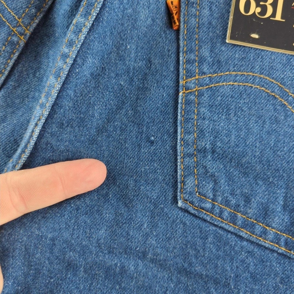 Vintage 80s Levi's Jeans Mens 33x32 Blue Dark Wash Slim Straight Made Canada - Picture 5 of 12